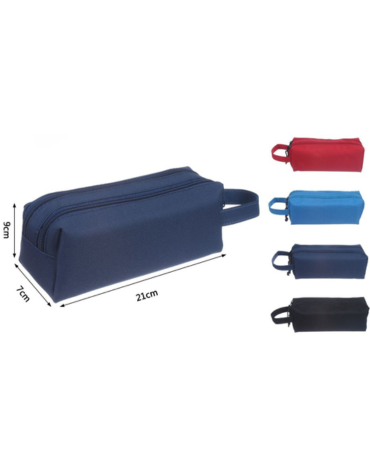 Estuche Doble Cierre Colores Surtidos x 12 Unds. Medida: 21 x 7 x 9 cm aprox.