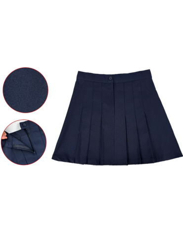 Falda Escolar Plisada Color Azul x 12 Unds. Talla: 40 - 42 - 44 - 46 - 48