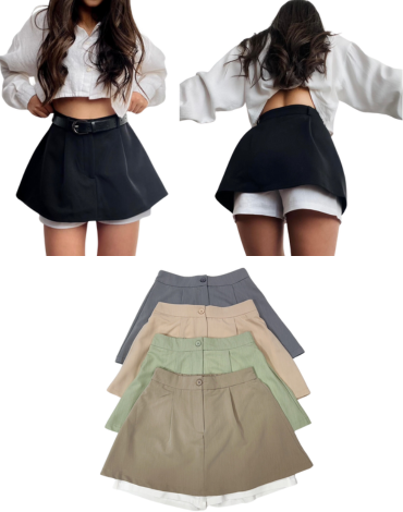 Falda Short Colores Surtidos x 12 Unds. Talla: S -  M - L