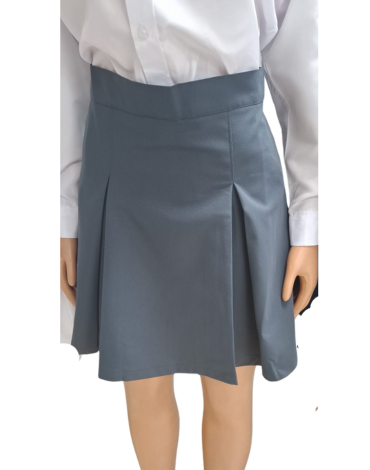 Falda 2 Tablas Escolar Color Gris x 4 Unds. Tallas: 32 al 50