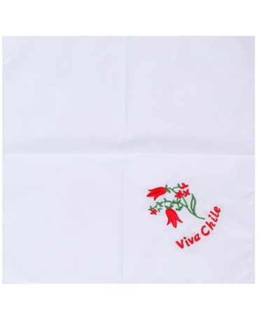 Pañuelo Blanco Fiestas Patrias x 12 Und. Medida: 28*28 cm aprox