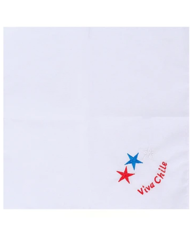 Pañuelo Blanco Fiestas Patrias x 12 Und. Medida: 28*28 cm aprox