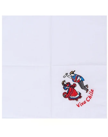 Pañuelo Blanco Fiestas Patrias x 12 Und. Medida: 28*28 cm aprox