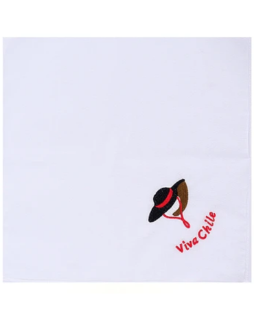 Pañuelo Blanco Fiestas Patrias x 12 Und. Medida: 28*28 cm aprox