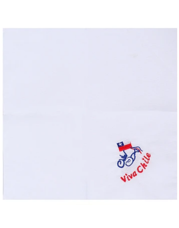 Pañuelo Blanco Fiestas Patrias x 12 Und. Medida: 28*28 cm aprox