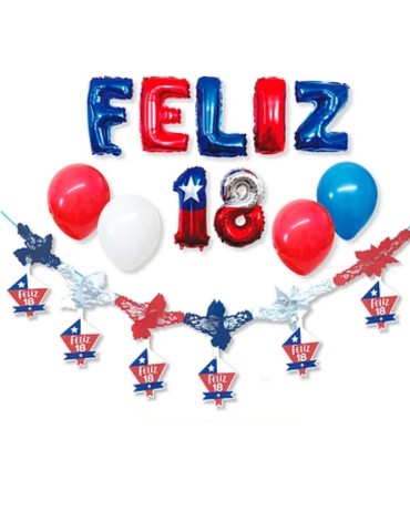 4 Set Globos Metálico Feliz 18 (1 Set Trae:  12 PCS)
