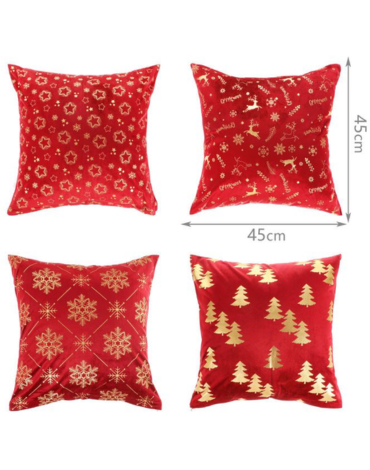 Funda de Cojín Navideño Modelos Surtidos x 6 Unds. Medida. 45 x 45 cm aprox.