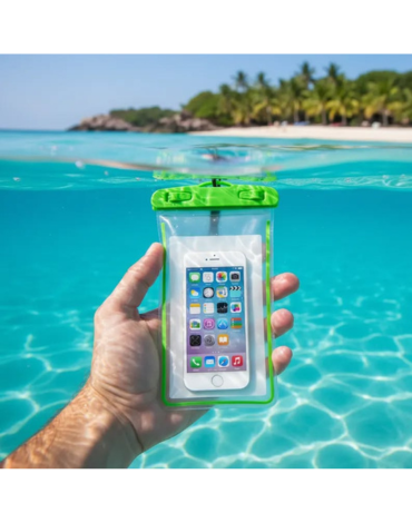 Funda Protector de Celular Contra Agua x 12 Unds. Medida: 20 x 10 cm aprox.