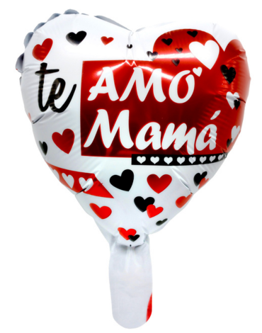 Globos Metálico Te Amo Mamá x 100 Unds.Medida: 10 "