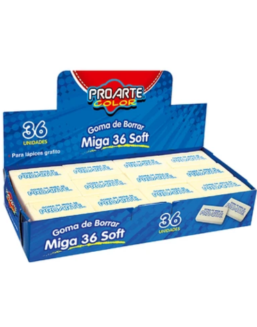 Goma de Borrar Miga Proarte x 36 Unds.