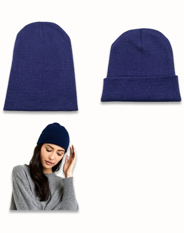 Gorro Lana con Doble Adulto  Interior Polar Color Único  x 12 Unds.