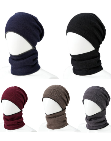 Gorro y Cuello Doble Capa Plush de Adultos x 12 Unds. Medida: