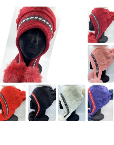 Gorro de Lana con Interior Chiporro Colores Surtidos  x 6 Unds.