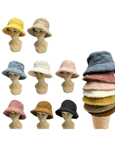Gorro Pescador Lana Corderito x 6 Unds. Talla: Estandar.