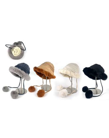 Gorro Plush de Adulto Colores Surtidos x 12 Unds. Medida: 23 x 36 cm aprox.