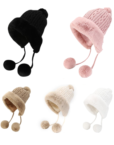 Gorro Pompón con Amarras Colores Surtidos x 12 Unds. Medida: 58 cm aprox.