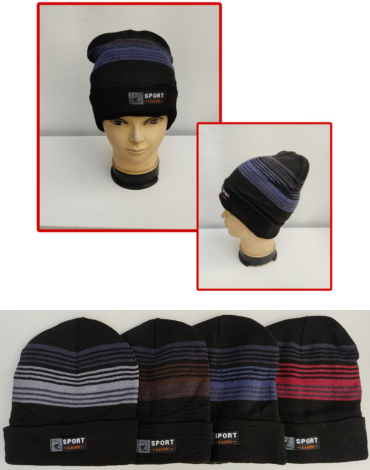 Gorro de Lana Forrado Colores Surtidos x 6 Unds.