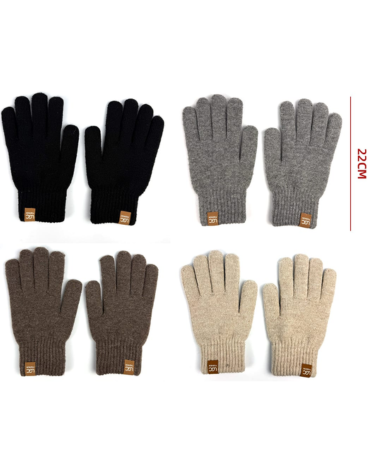 Guantes de Hombre Colores Surtidos x 12 Pares. Medida: 22 cm aprox.
