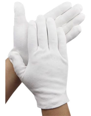 Guantes Lisos Color Blanco x 12 Pares. Talla: SS