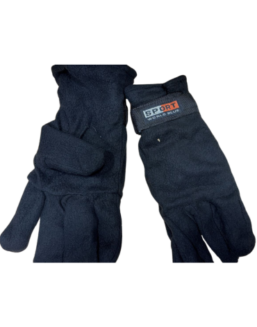 Guantes de Polar Unisex Color Negro x 12 Unds.