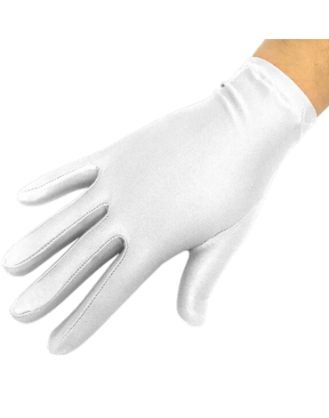 Guantes Blancos Lisos x 12 Unds. Medidas: 21 cm aprox