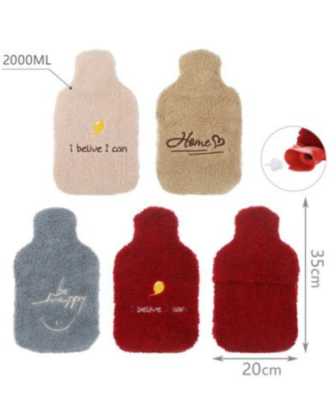 Guatero con Funda Capacidad 2000 ML Colores Surtidos x 4 Unds. Medida: 35 x 20 cm aprox.