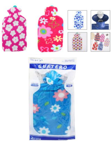 Guatero con Funda Modelos Surtidos x 6 Unds. Medida: 2000 ml aprox.