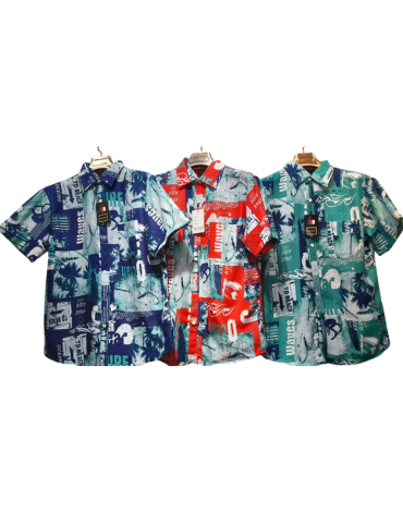 Guayabera de Hombre Colores Surtidos x 15 Unds. Tallas: M - L - XL - XXL - XXXL