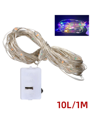 Guirnalda LED Navideña x 12 Unds. Medida: 1 metro aprox.