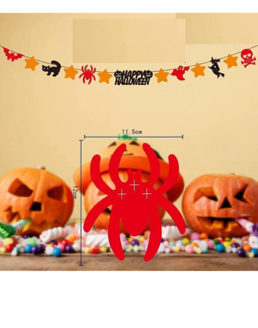 Guirnalda Banderín de Halloween Modelos Surtidos  x 12 Unds. Medida: 3 Mt aprox.