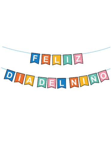 Guirnalda "Feliz Día del Niño" x 6 Unds. Medida: 2.3 metros aprox