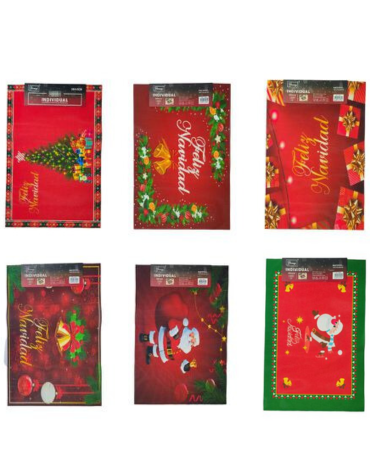 Individuales de Navidad Modelos Surtidos x 12 Unds. Medida: 30 x 45 cm aprox.