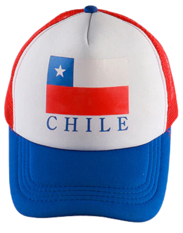 Gorro Jockey Bandera de Chile Colores Surtidos x 6 Unds.
