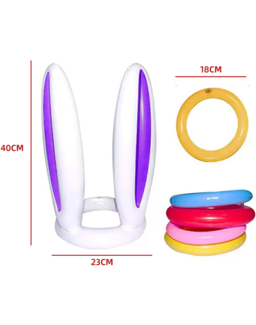 Juego Inflable Anillos - Conejo x 12 Unds.