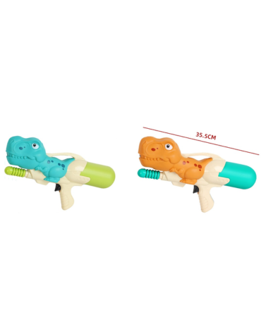 Pistola de Agua Dinosaurio Juguete Infantil x 12 Unds. Medidas: 35.5 cm aprox.