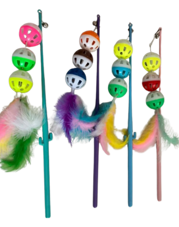 Juguete Varitas para Gatos Colores Surtidos x 10 Unds.