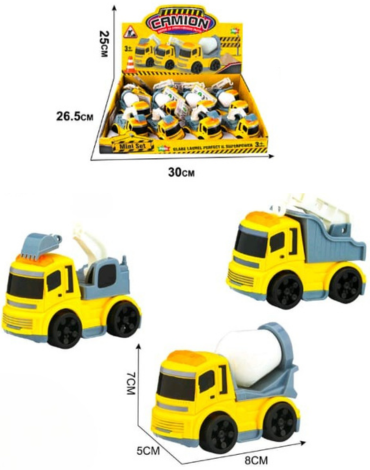 Mini Camiones de Construcción x 12 Unds.
