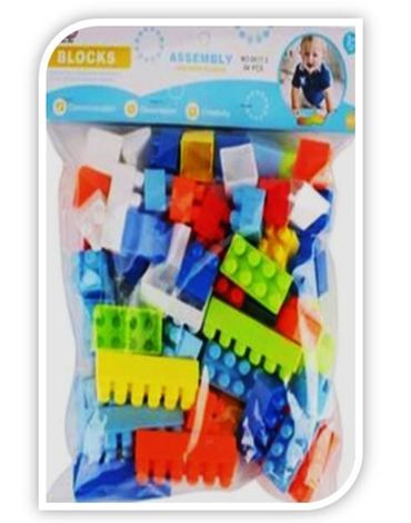 6 Set de Juego Bloques Piezas Chicas. Medidas : 33 x 26 x 10 cm aprox.