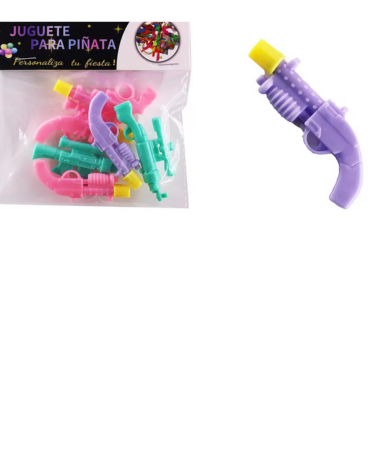 12 Set de Juguetes para Piñata Pistola (1 Set Trae 5 PCS)