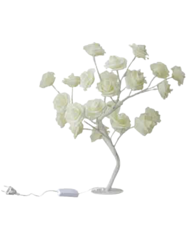 Lampara Led Diseño Rosas Color Blanco x 3 Unds. Medida: 40 cm aprox.