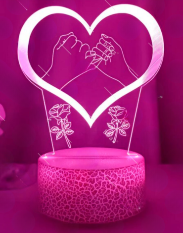 Lámpara Led Holograma Promesa con Caja x 6 Unds. Medida: 19 x 13 x 5 cm aprox.
