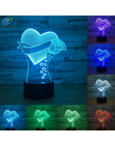 Lámpara Led Multicolor x 6 Unds. Medida: 19 x 13 x 5 cm aprox.