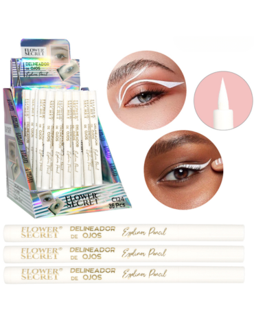 Delineador de Ojos Punta Fina Color Blanco x 36 Unds. Medida: 2 ml aprox.