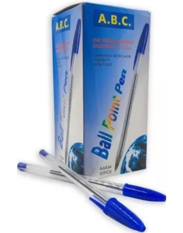 6 Cajas de Lápiz Pasta Color Azul (1 Set Trae 50 PCS)