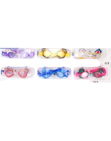 Lentes de Natación Infantiles Colores Surtidos x 12 Unds. Medida: 19 x 6 cm aprox.