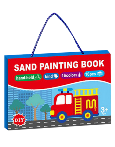 Libro de Pintura Carro con Arena Infantil x 6 Unds.