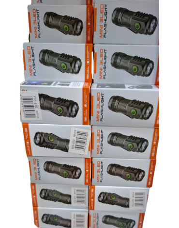 Mini Linterna Led Recargable Color Único x 6 Unds.