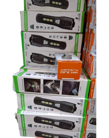 Mini Linterna Led Recargable Color Único x 6 Unds.