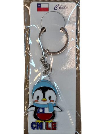Llavero Metálico Pinguino Chile x 12 Unds.