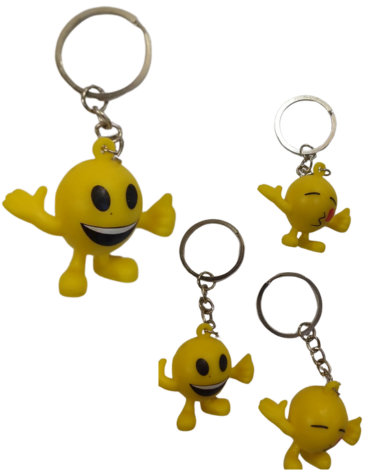 Llavero Emoji Plástico Modelos Surtidos x 24 Unds.